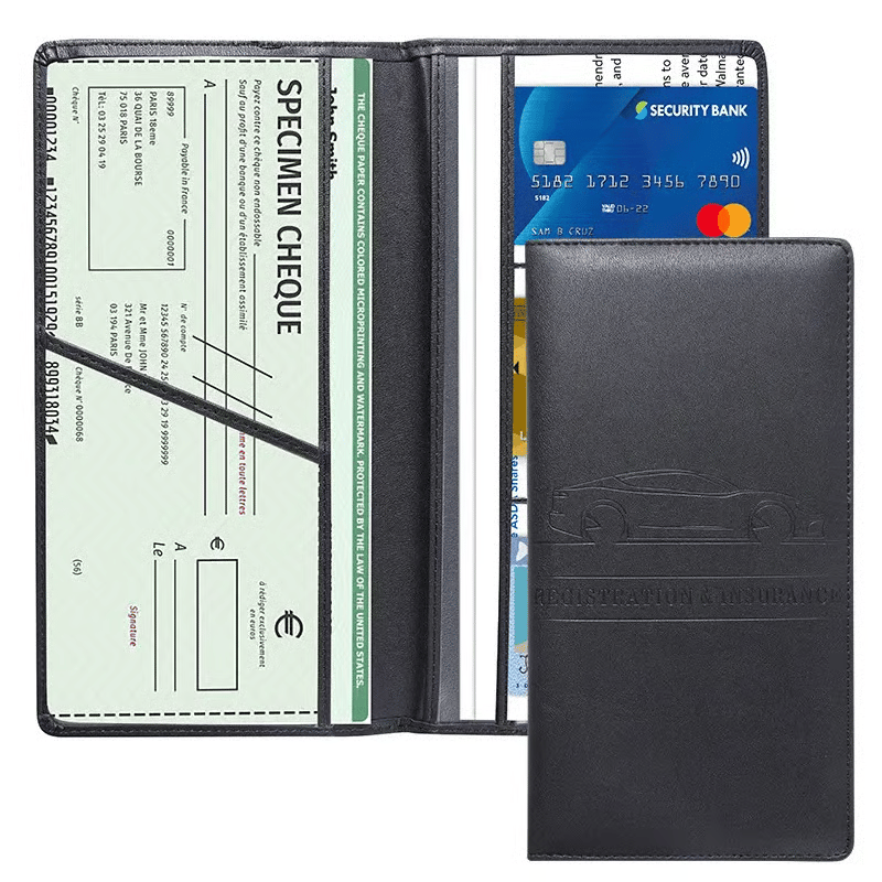 Last Day 49% OFF ✨Magnetic Car Document Organizer – PU Leather Glove Box Holder