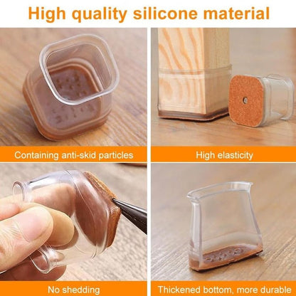 LAST DAY 49% OFF 🔥Square Chair Leg Protectors✔️ - Fits All Shape Chair Mat for Wood and Tile Floors🪑