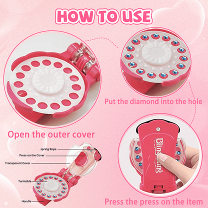 🎄Christmas Special 49% OFF💎Shining Bling Diamond Hair Sparkle Stapler Machine Set