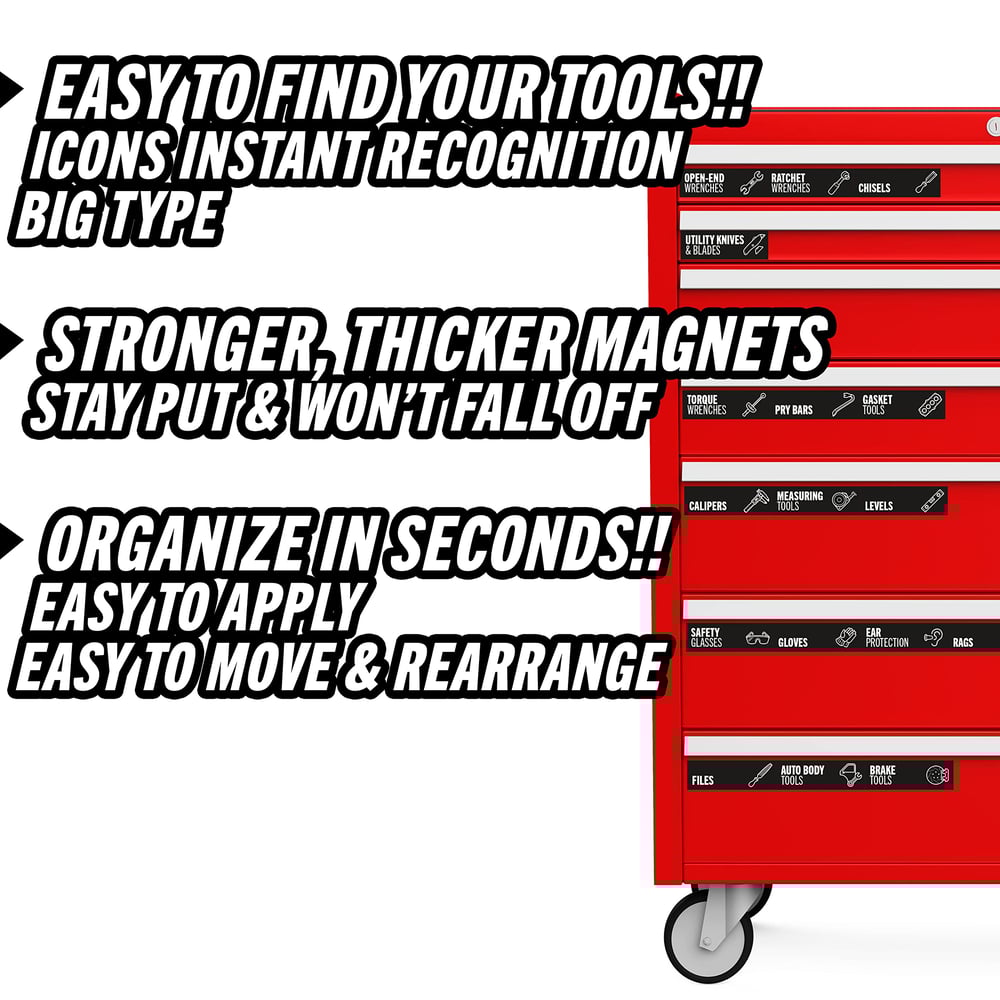 Last Day 49% OFF🔥80-Piece Magnetic Toolbox Labels Kit