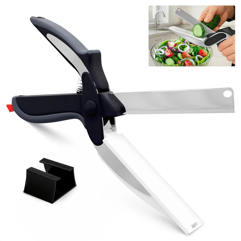 Last Day 49% OFF🔥Multifunctional Vegetable Scissors | 2-in-1 Cutting Board Scissors