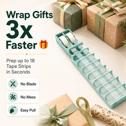🎁 Desktop Tape Dispenser – Prep 18 Strips for Faster Wrapping