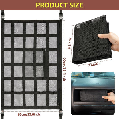 Upgrade Car Ceiling Cargo Net Pocket