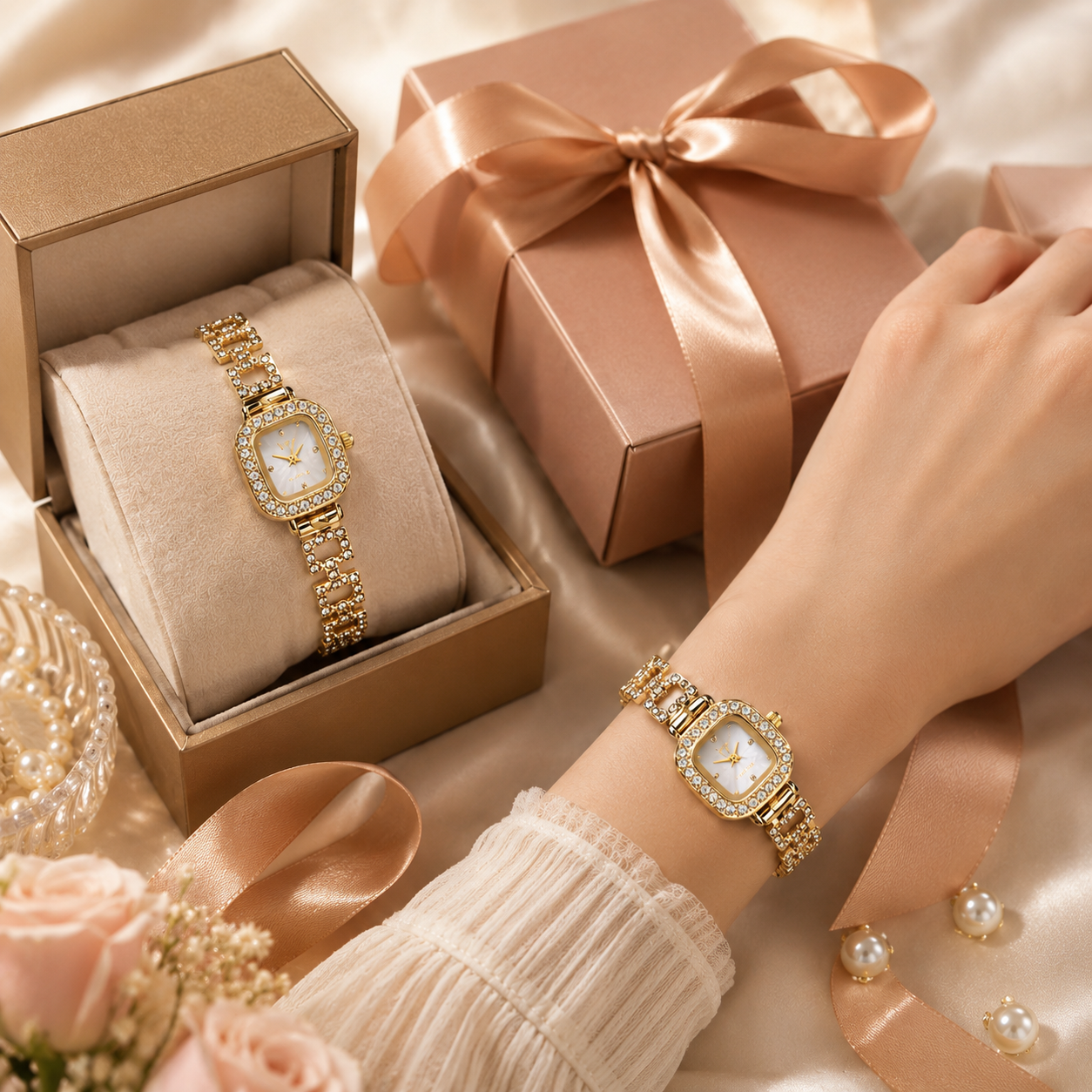 ✨ Sparkly Rhinestone Watch – A Cute Gift That Makes Every Outfit Shine