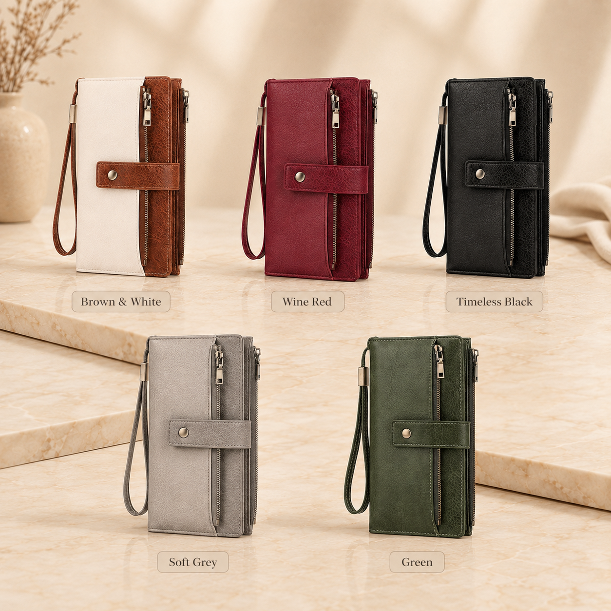 👛 Large Capacity Women’s Wallet with RFID Protection