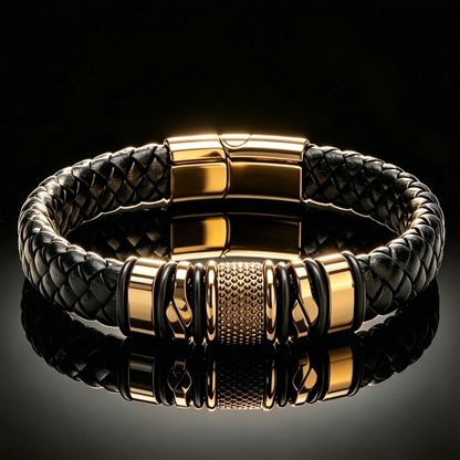 🖤 Premium Leather Bracelet – Rugged Style for Everyday Wear