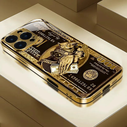 Money Pattern Printed Gold 100 Dollar Bill Multi-Model All-Inclusive Phone Case
