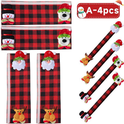 🎄Plush Christmas Fridge Handle Covers – Festive Kitchen Decor