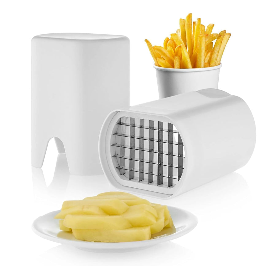 Compact French fry cutter displayed with fresh fries