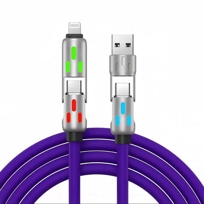 ⚡MAX 240W 4-in-1 Fast Charging Cable – One Cable for All Devices