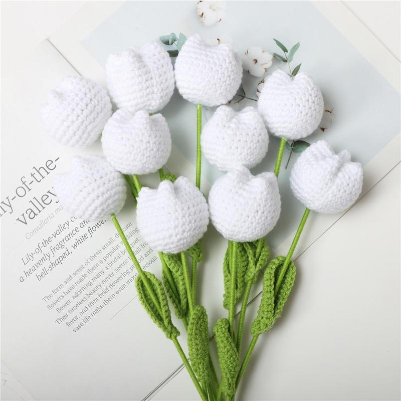 Last Day 49% OFF🌷🌷Hand-crocheted Tulip Bouquets—Symbolize Everlasting Love💖