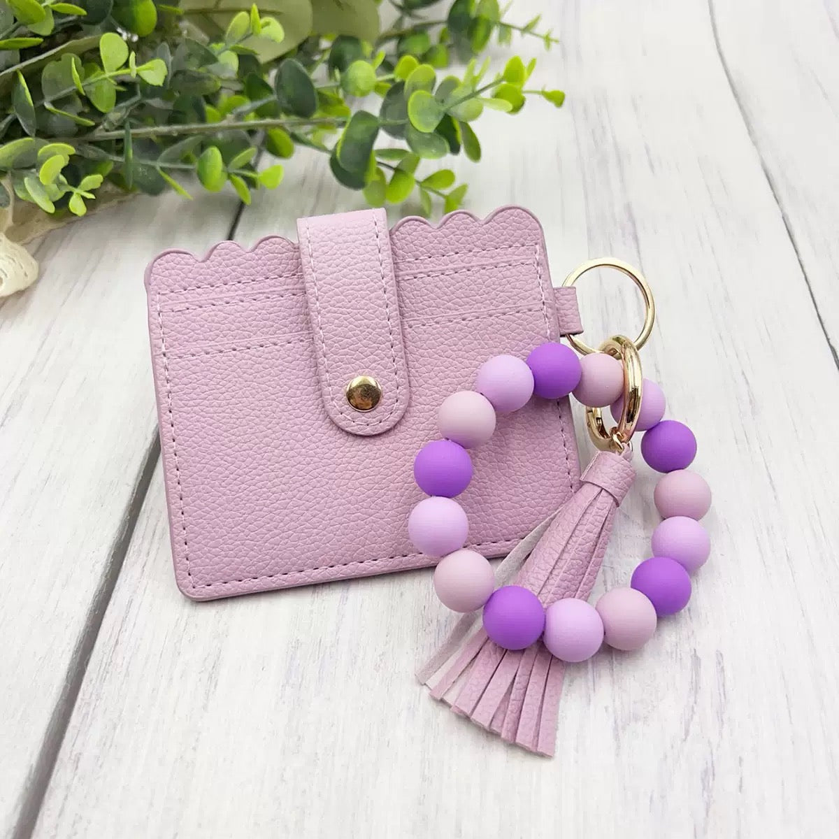 Last Day 49% OFF 🔥Fashion Beaded Decor Pu Leather Keychain