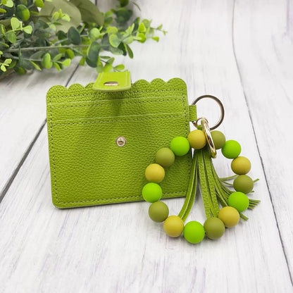Last Day 49% OFF 🔥Fashion Beaded Decor Pu Leather Keychain