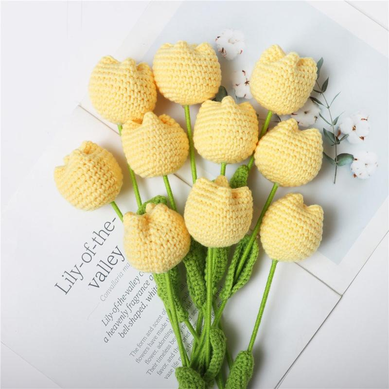 Last Day 49% OFF🌷🌷Hand-crocheted Tulip Bouquets—Symbolize Everlasting Love💖