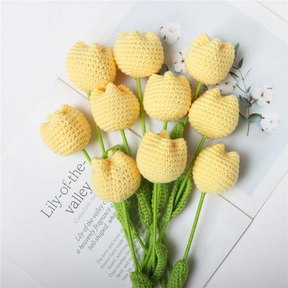 Last Day 49% OFF🌷🌷Hand-crocheted Tulip Bouquets—Symbolize Everlasting Love💖