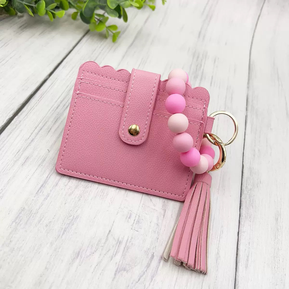Last Day 49% OFF 🔥Fashion Beaded Decor Pu Leather Keychain