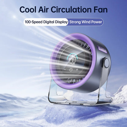 Powerful Cooling Desktop Fan with LED Display — Perfect for Home & Office 🌬️