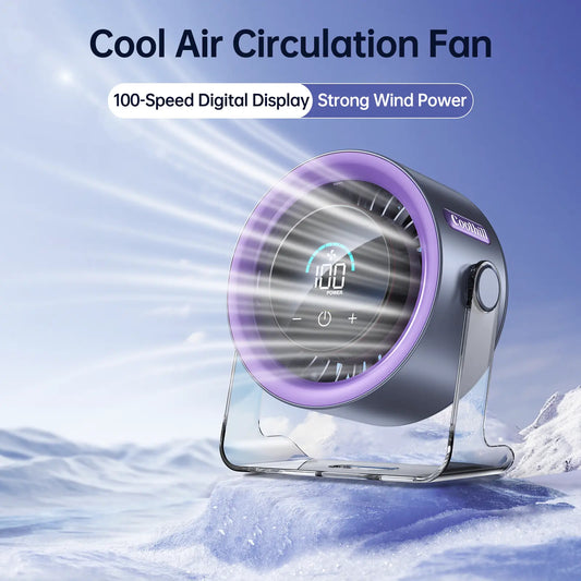 Powerful Cooling Desktop Fan with LED Display — Perfect for Home & Office 🌬️