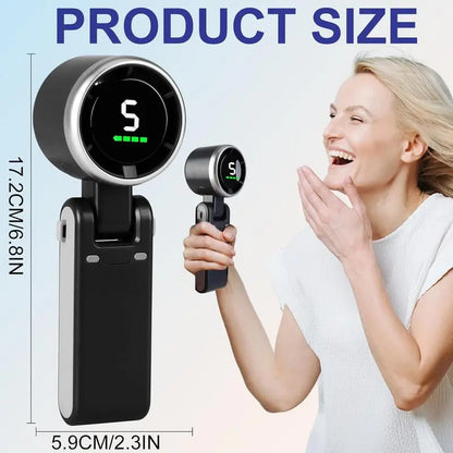❄️ Turbo Portable Fan – 5 Speeds, Rechargeable & Travel-Ready