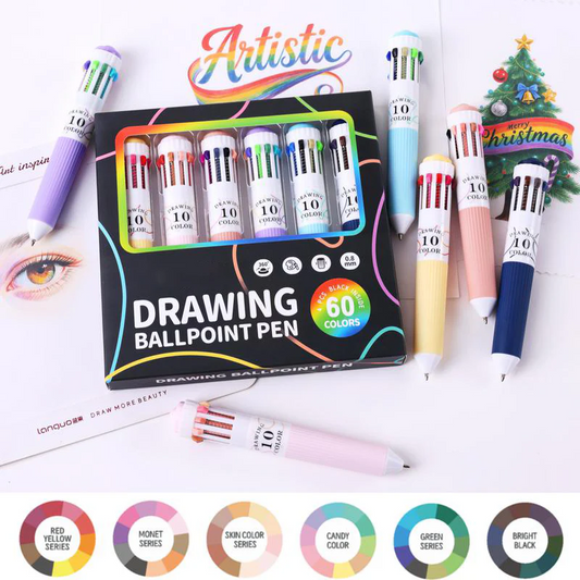 Last Day 49% OFF🔥10-in-1 Multi-Color Ballpoint Pens - 60Total Colors