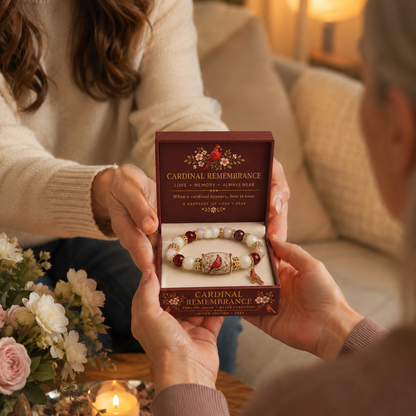 Cardinal Remembrance Bracelet – A Meaningful Keepsake for Love, Memory & Comfort ❤️