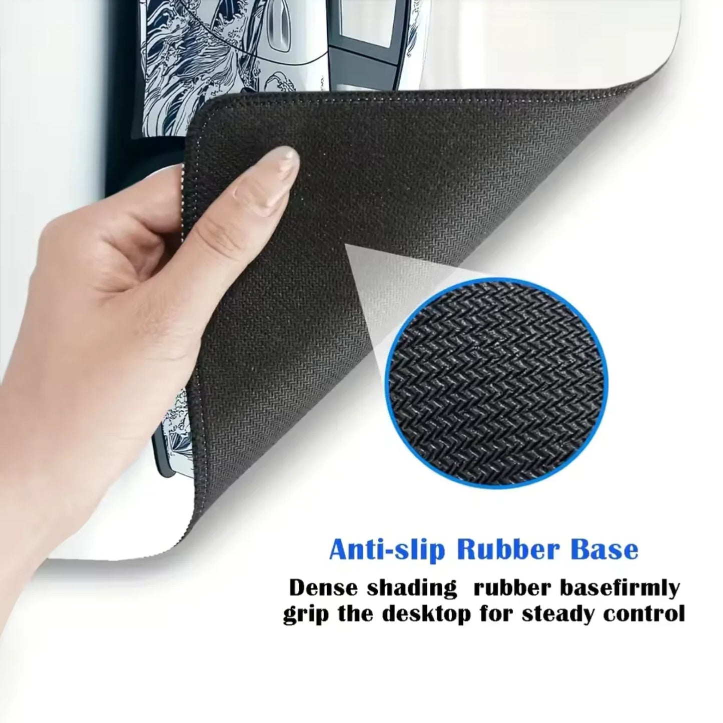 LAST DAY 50% OFF🔥White Ukiyo-e Style Sports Car Gaming Desk Mat