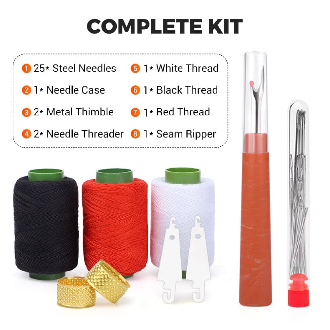 Last Day 49% OFF🔥34PCS Big Eye Steel Needles Set 🪡