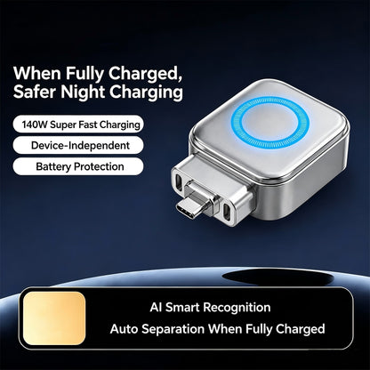 Last Day 49% OFF⚡ Supercharge Safely with the 140W AI Auto-Disconnect Adapter! 🔌