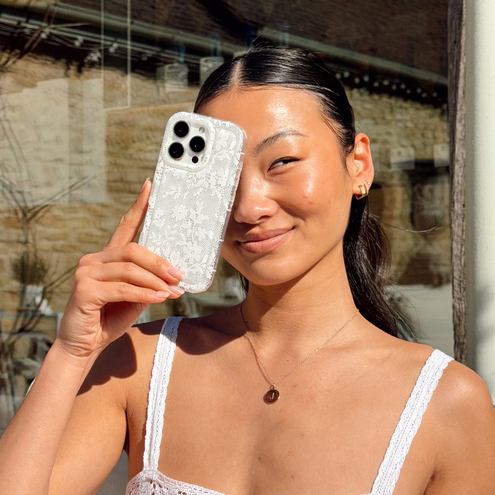 White Lace Clear Case ✨ | Pretty Protection for Your Everyday Phone Style
