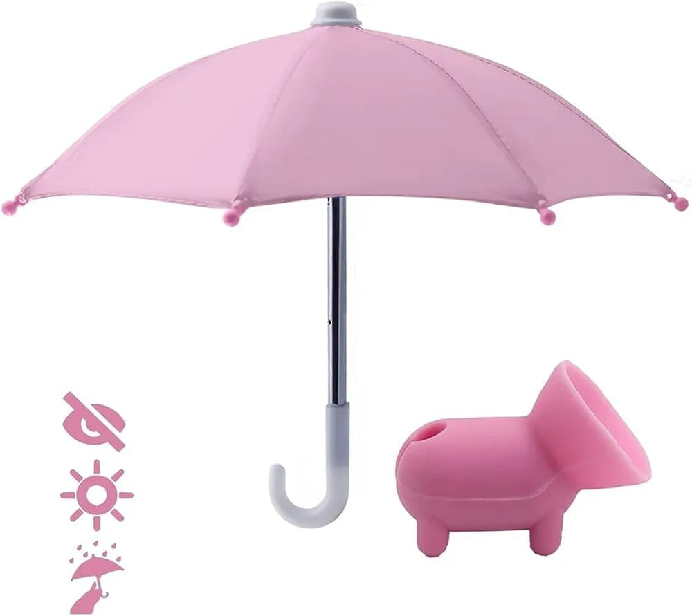☀️ Bring Vacation Vibes Anywhere — The Playful Outdoor Phone Umbrella Holder