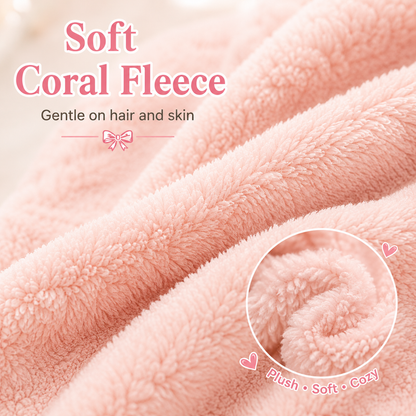 Cute Bow Hair Drying Towel Cap – Soft, Absorbent & Lightweight 🎀