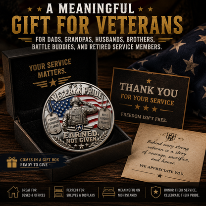 🇺🇸 DD-214 Veteran Pride Coin – Part of America’s 250-Year Story
