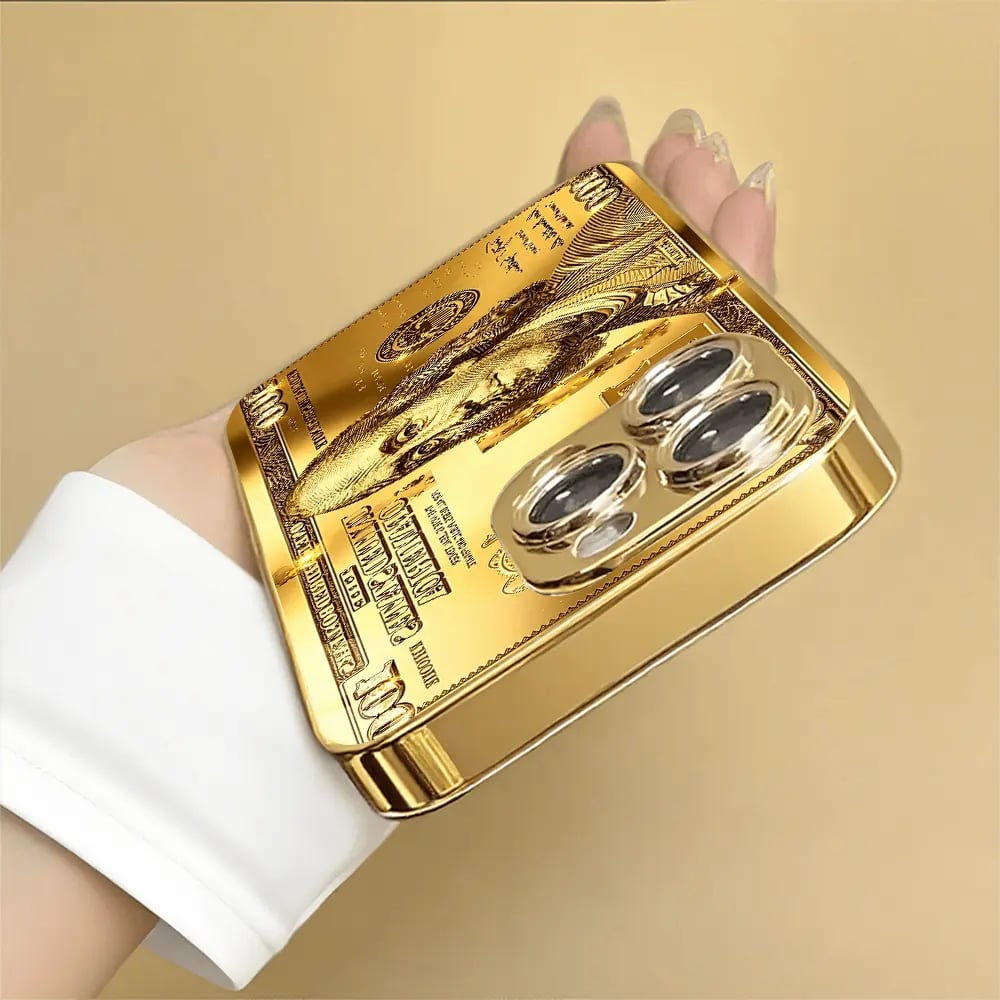Money Pattern Printed Gold 100 Dollar Bill Multi-Model All-Inclusive Phone Case