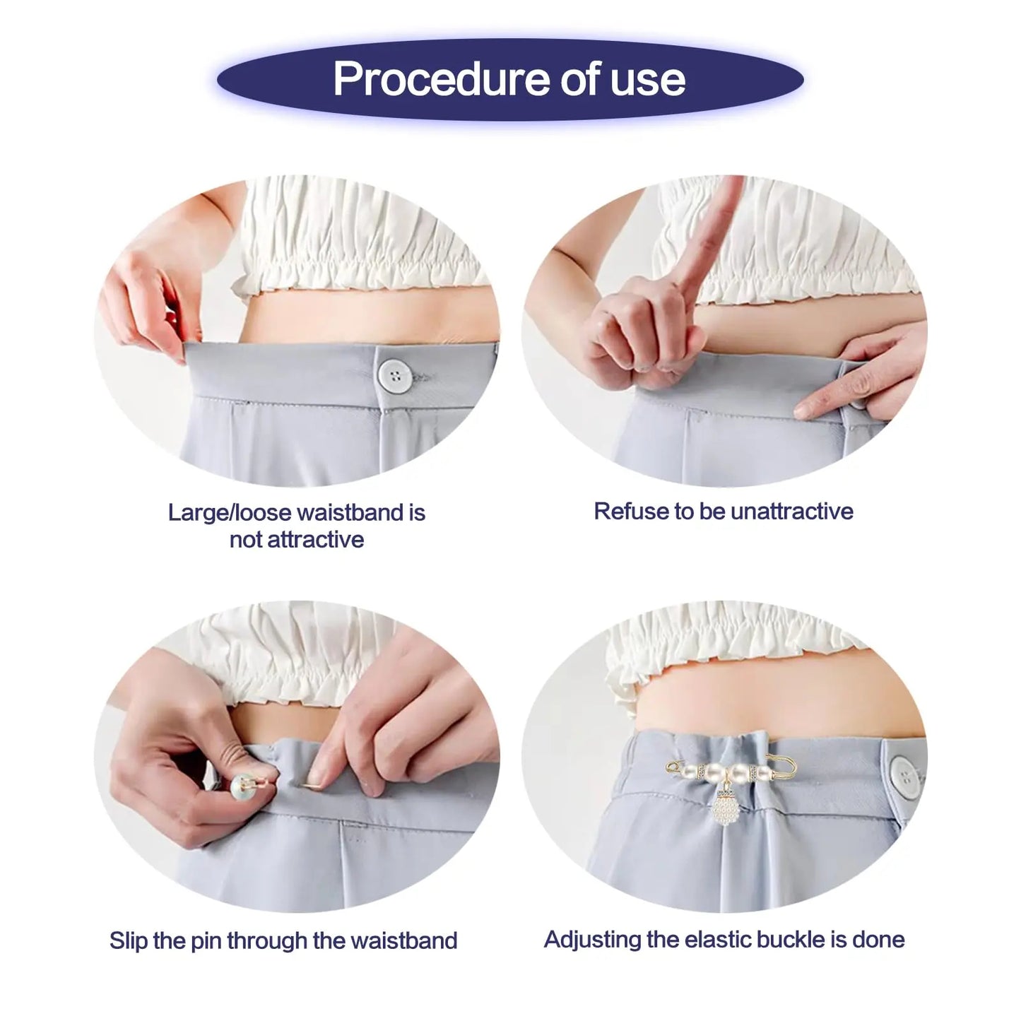 ✨ Pearl Waist Cincher Brooch – Make Loose Clothes Fit Better