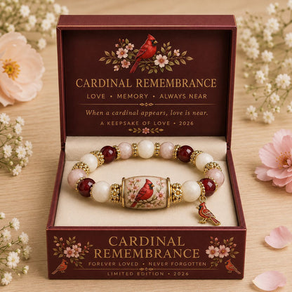 Cardinal Remembrance Bracelet – A Meaningful Keepsake for Love, Memory & Comfort ❤️