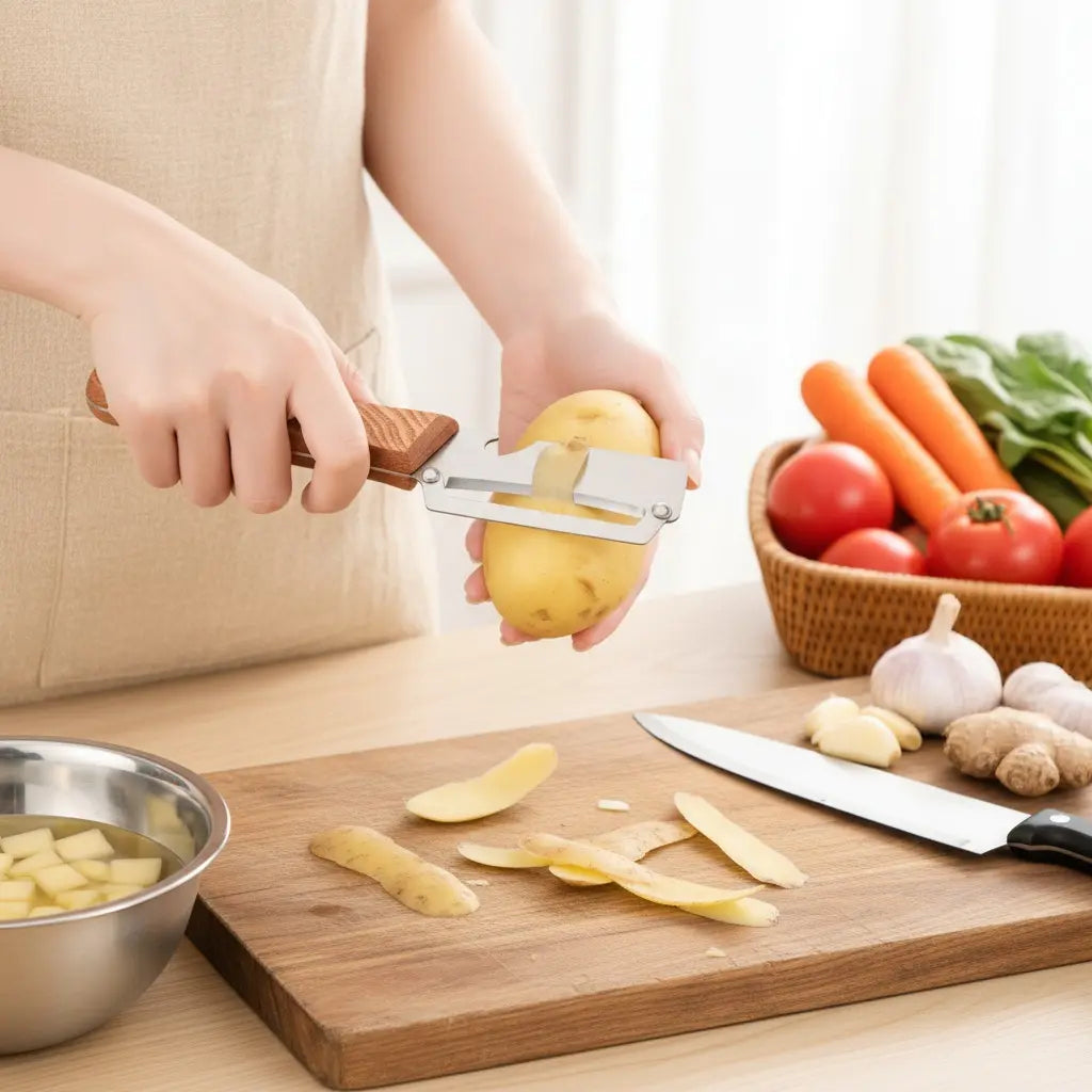 Peel Potatoes, Carrots & Apples Faster — Without Hand Strain