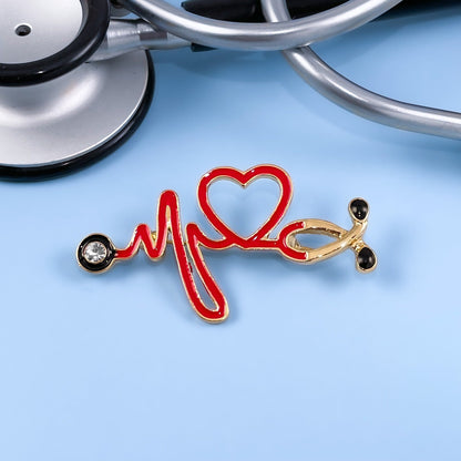 🩺 4-Piece Medical Stethoscope Brooch Pin Set – A Meaningful Gift for Healthcare Heroes ❤️