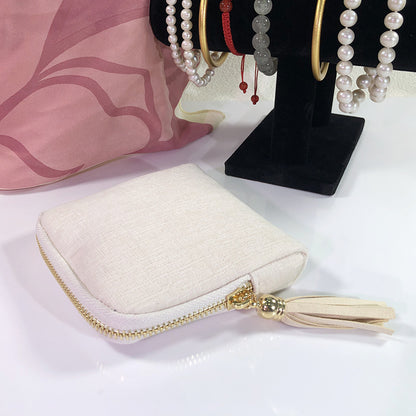 💍Jewelry zippered pocket case Travel Jewelry Bag