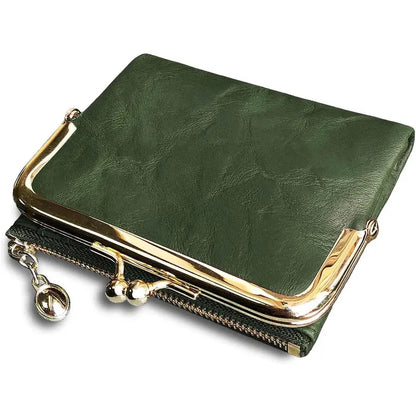 ✨ Women's Vintage Foldable Wallet – Compact & Spacious!