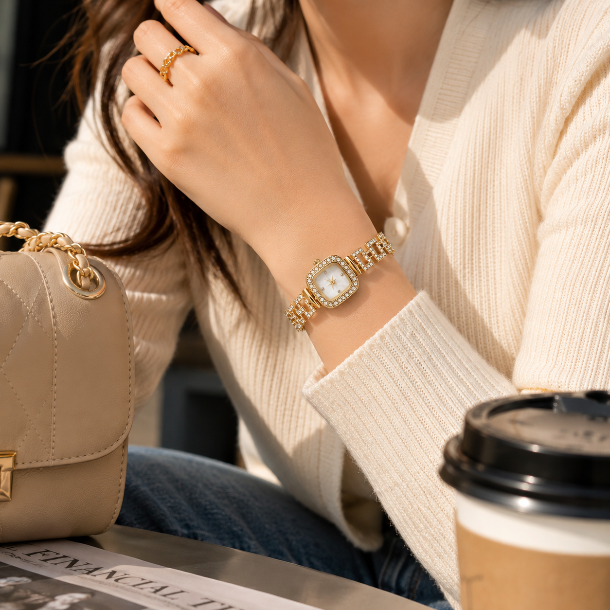 ✨ Sparkly Rhinestone Watch – A Cute Gift That Makes Every Outfit Shine