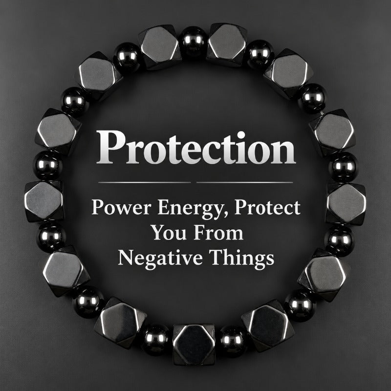 Faceted Stone Protection Bangle