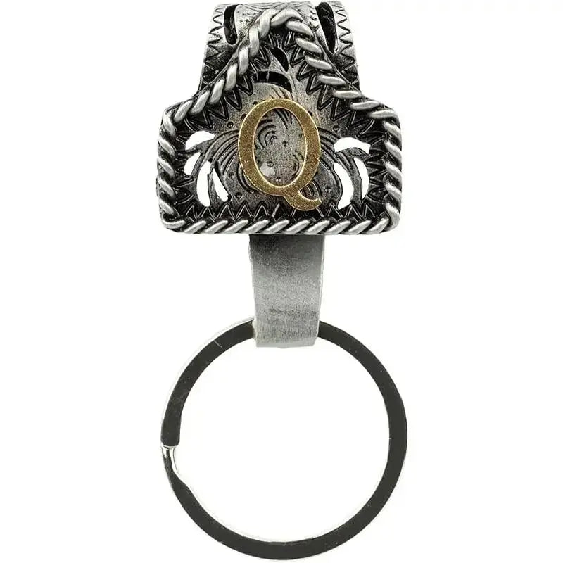 Cow Tag Belt Key Holder 🔑 | Western Style Clip + Custom Initial 🤠
