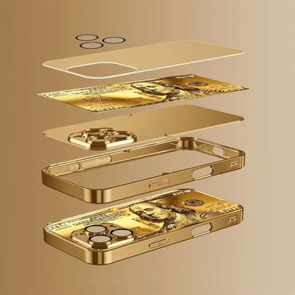 Money Pattern Printed Gold 100 Dollar Bill Multi-Model All-Inclusive Phone Case