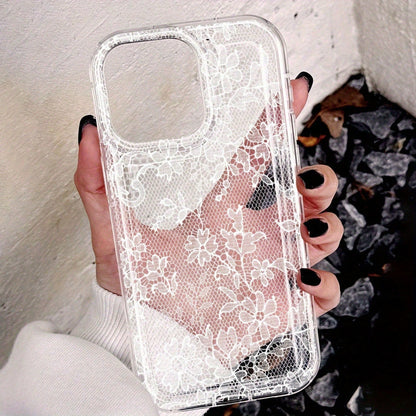 White Lace Clear Case ✨ | Pretty Protection for Your Everyday Phone Style