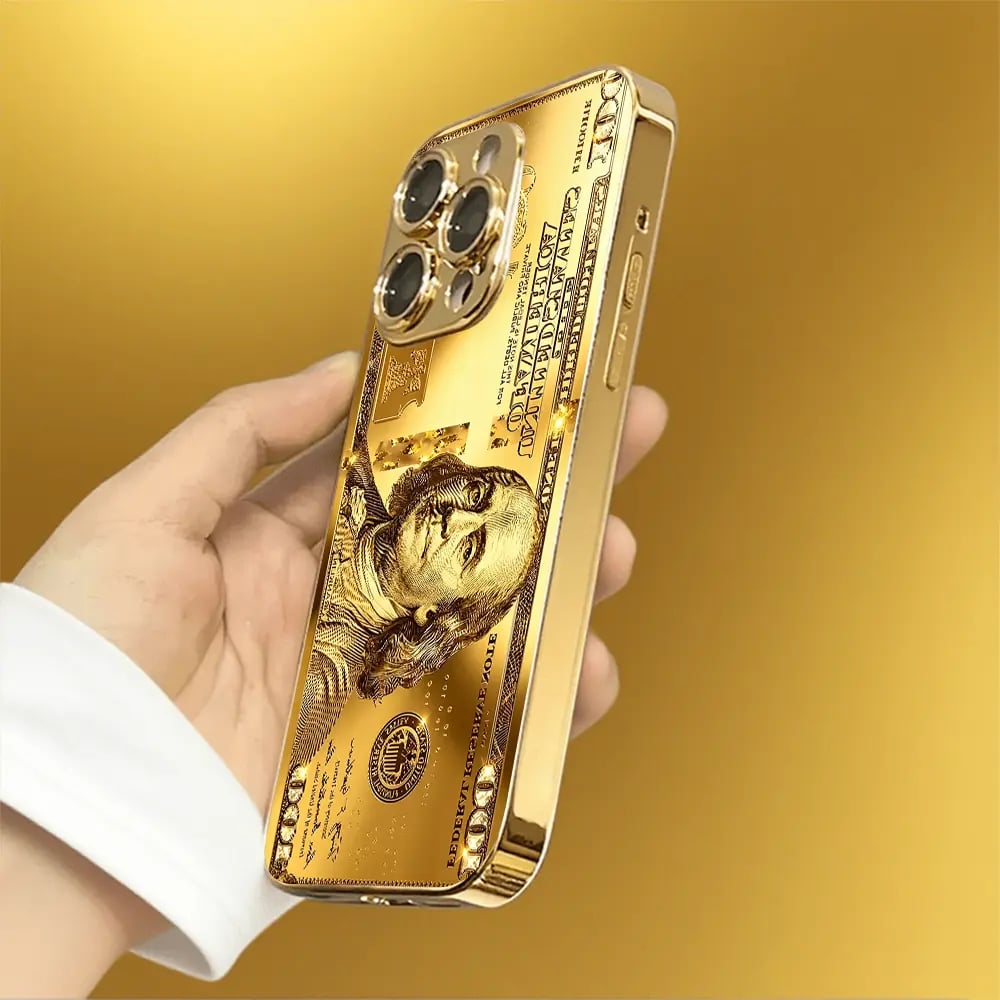 Money Pattern Printed Gold 100 Dollar Bill Multi-Model All-Inclusive Phone Case