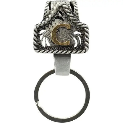 Cow Tag Belt Key Holder 🔑 | Western Style Clip + Custom Initial 🤠