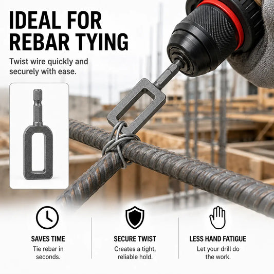 Drill-Powered Wire Twister – Faster Ties for Fences, Rebar & Garden Supports