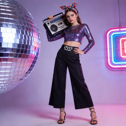 Retro DVD Buckle Belt 💿 — Y2K Streetwear Essential for Instant Style Upgrade