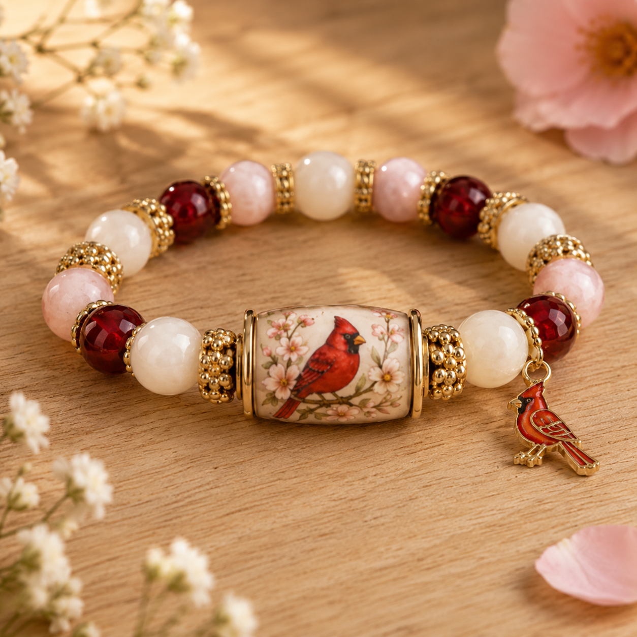 Cardinal Remembrance Bracelet – A Meaningful Keepsake for Love, Memory & Comfort ❤️