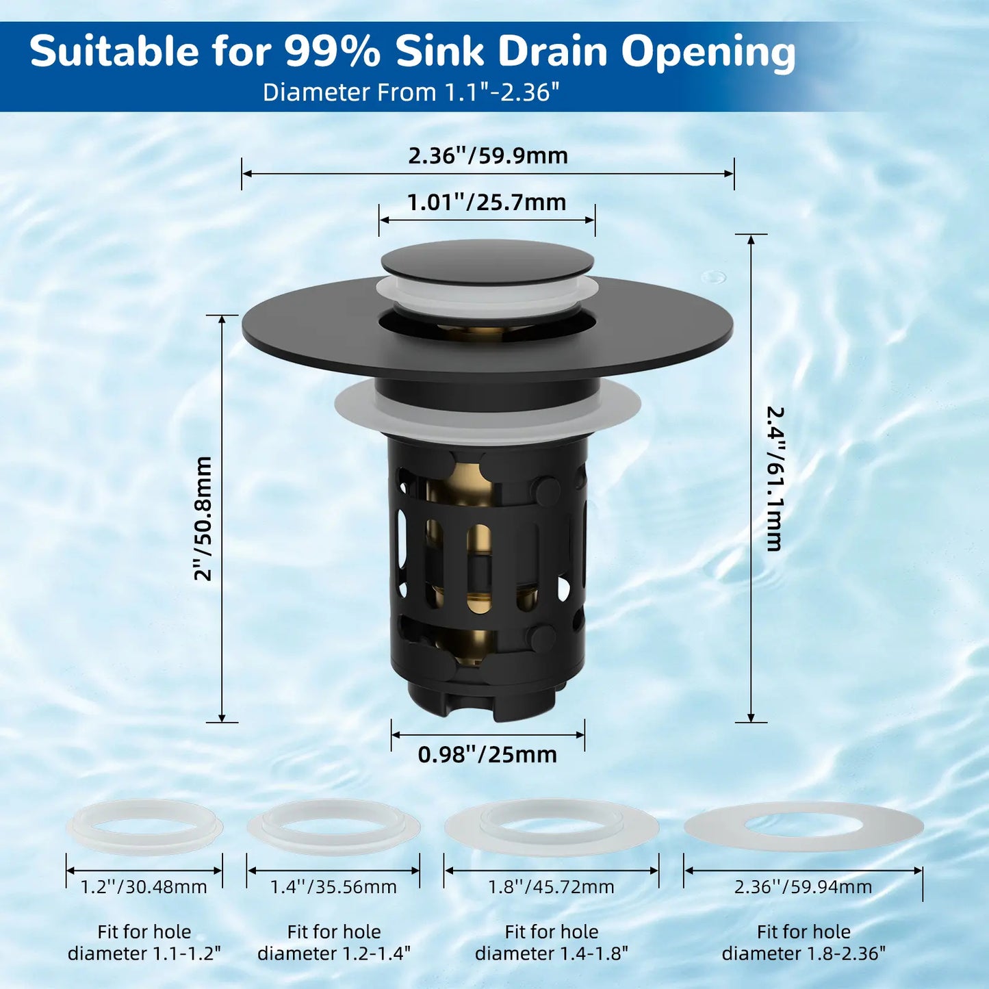 3-in-1 Bathroom Sink Drain Strainer Bathroom